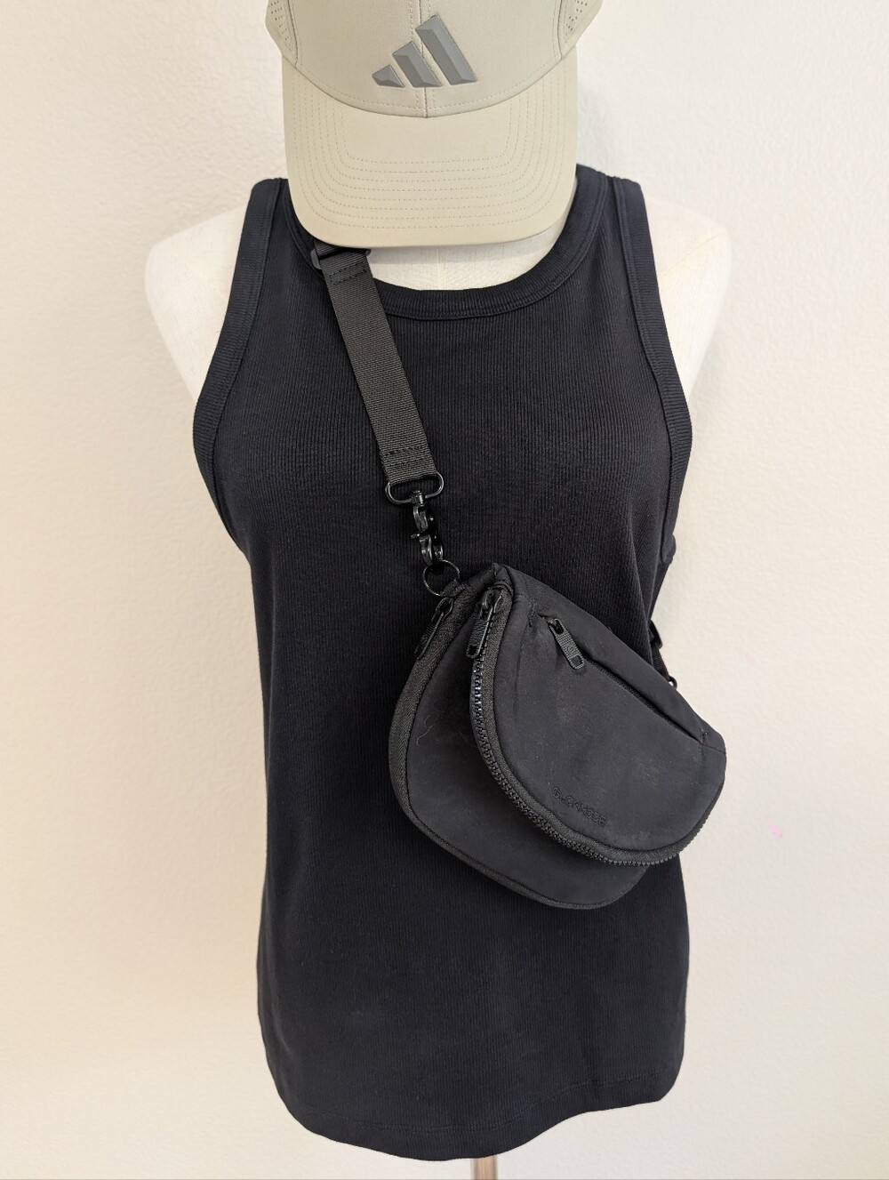 Nordstrom Ribbed High Neck Tank Top in Black, Size XL